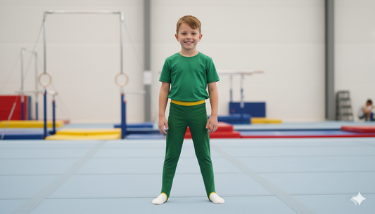 Green and Yellow Boys Gymnastics Stirrup Pants (Copy)