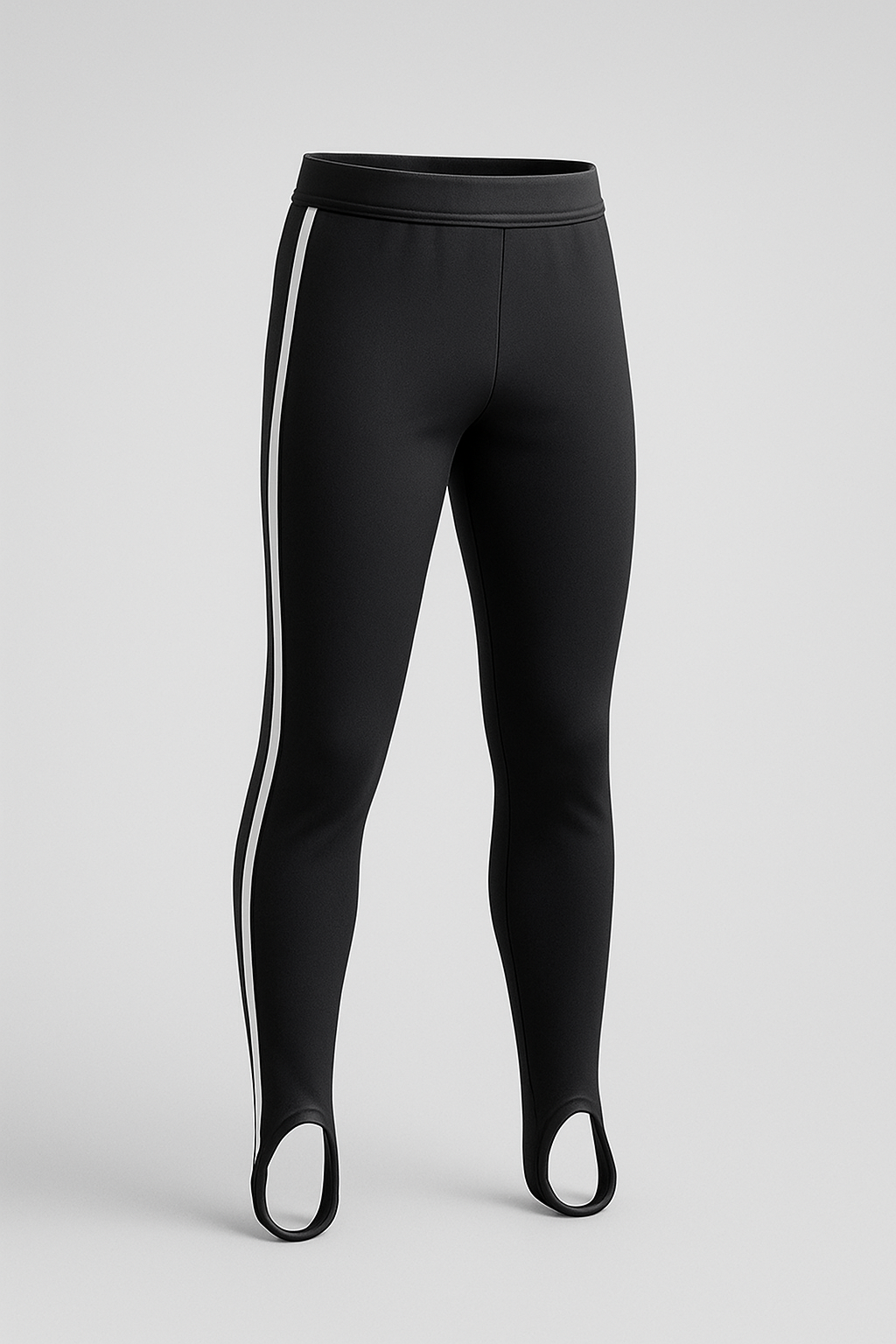 Black and White Boys Gymnastics Stirrup Pants