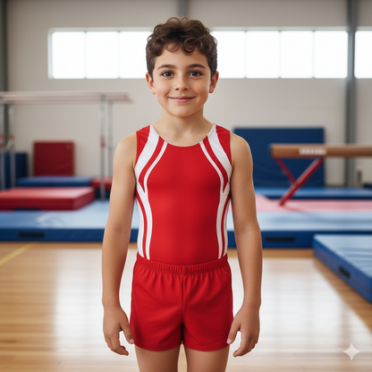 Red and White Boys Leotard